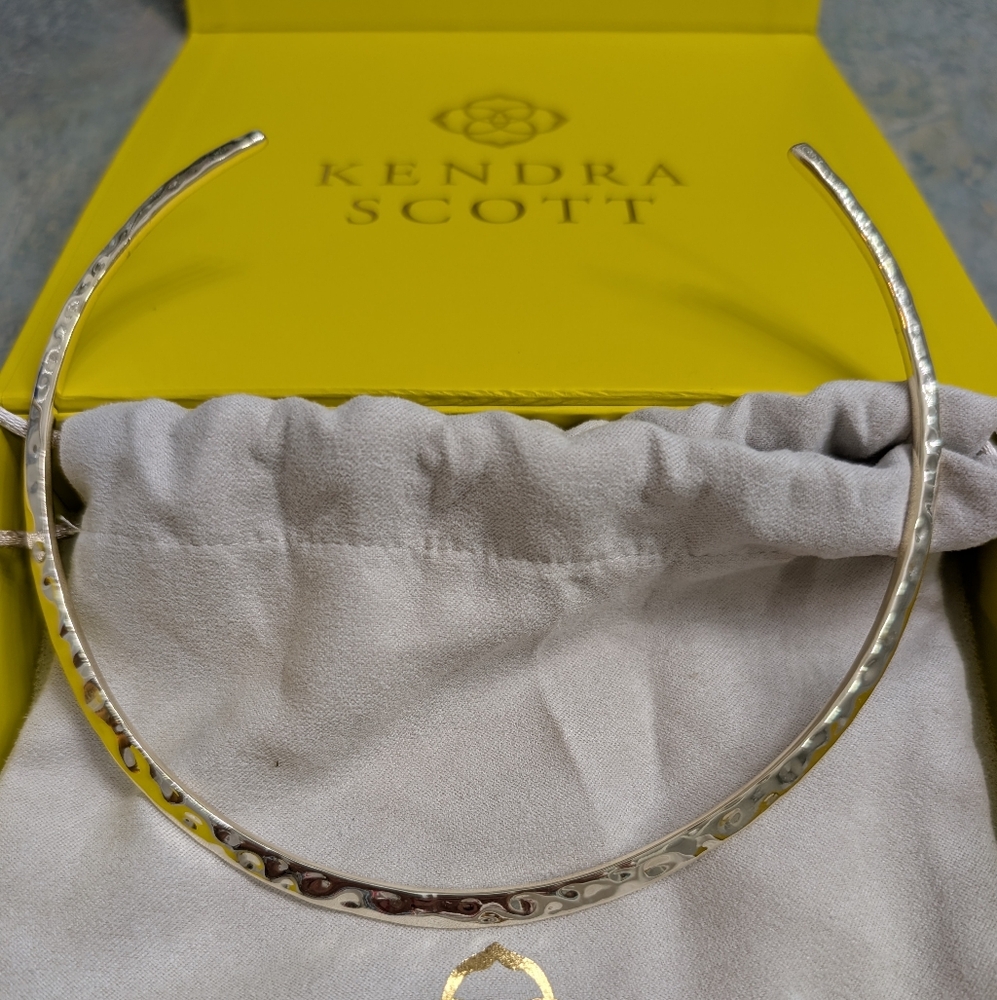 Kendra Scott Silver Hammered Necklace